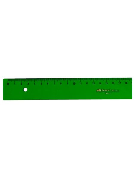 Regla Faber Castell 15 Cm Plastico Verde