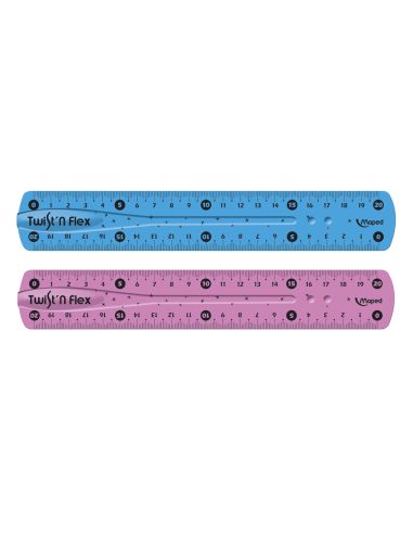 Regla Maped Plastico Flexible 20 Cm Colores Surtidos