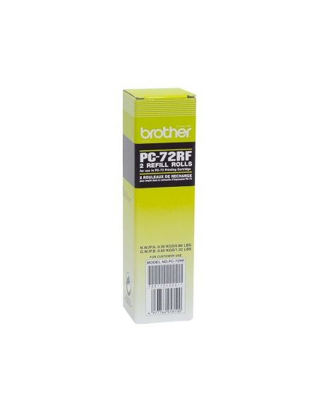 Repuesto Fax T104/106 Brother De Transferencia Termica 2 Bobinas Duracion 140 Paginas