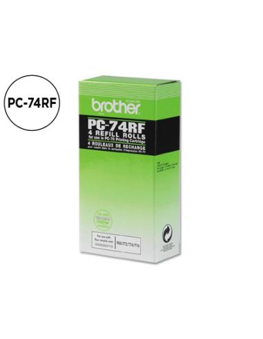 Repuesto Fax T104/106 Brother De Transferencia Termica 4 Bobinas Duracion 140 Paginas