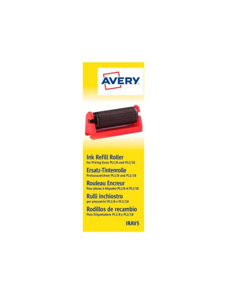 Rodillo Entintador Avery Para Etiquetadora Pl1/8 Y Pl2/18 Color Negro Caja De 5 Unidades