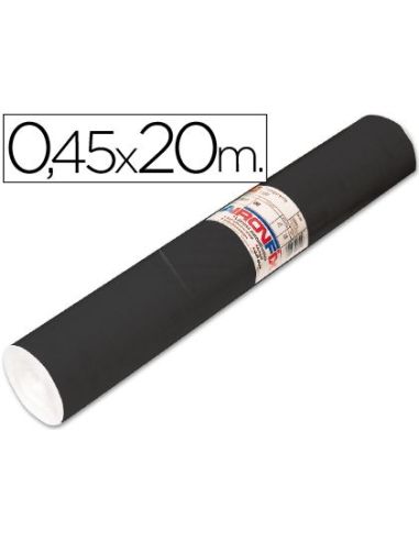 Rollo Adhesivo Aironfix Unicolor Negro Mate 67004 Rollo De 20 Mt