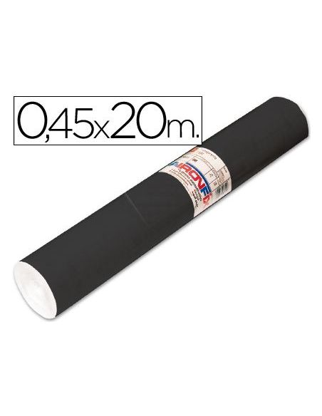 Rollo Adhesivo Aironfix Unicolor Negro Mate 67004 Rollo De 20 Mt