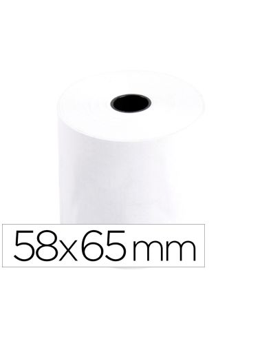 Rollo Sumadora Q-Connect Electro 58 Mm Ancho X 65 Mm Diametro Sin Bisfenol A