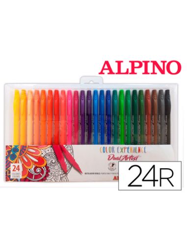 Rotulador Alpino Dual Artist Color Experience Estuche De 24 Unidades Colores Surtidos