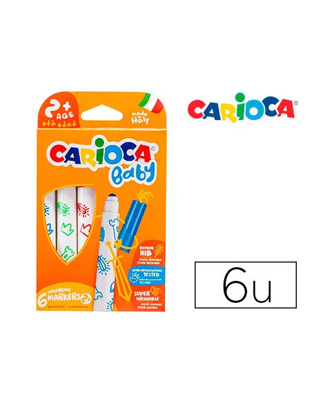 Rotulador Carioca Baby 2 Años Caja 6 Unidades Colores Surtidos
