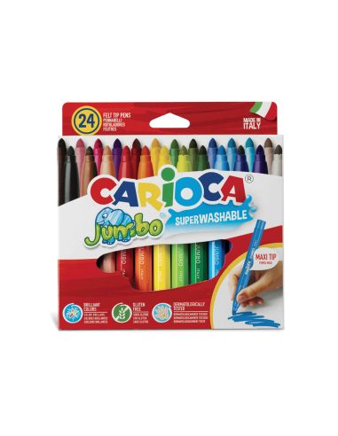 Rotulador Carioca Jumbo Punta Gruesa Estuche De 24 Unidades Colores Surtidos