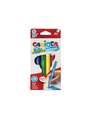 Rotulador Carioca Jumbo Punta Gruesa Estuche De 6 Unidades Colores Surtidos