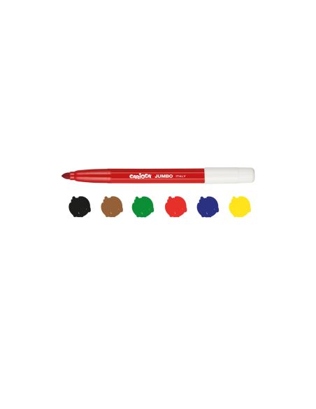 Rotulador Carioca Jumbo Punta Gruesa Estuche De 6 Unidades Colores Surtidos