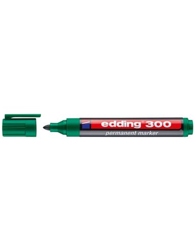 Rotulador Verde  Edding Marcador Permanente 300 Punta Redonda 1,5-3 Mm Recargable