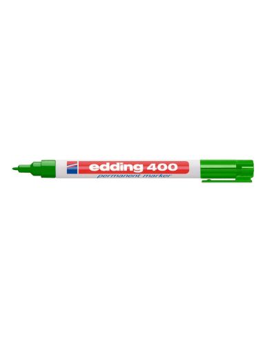 Rotulador Edding Marcador Permanente 400 Verde Punta Redonda 1 Mm Recargable
