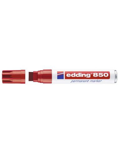 Rotulador Edding Marcador Permanente 850 Rojo Punta Biselada 5-15 Mm Recargable