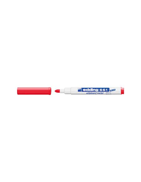 Rotulador Edding Para Pizarra Blanca 661 Color Rojo Punta Redonda 1-2 Mm