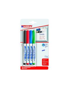 Rotulador Edding Para Pizarra Blanca 661 Punta Redonda 1-2 Mm Blister De 4 Unidades Colores Surtidas 2