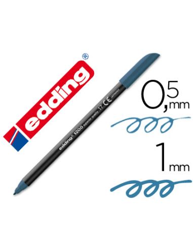 Rotulador Edding Punta Fibra 1200 Azul Acero N.17 Punta Redonda 0.5 Mm