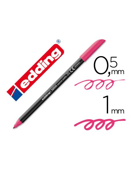 Rotulador Magenta  Edding Punta Fibra 1200 N.20 Punta Redonda 0.5 Mm