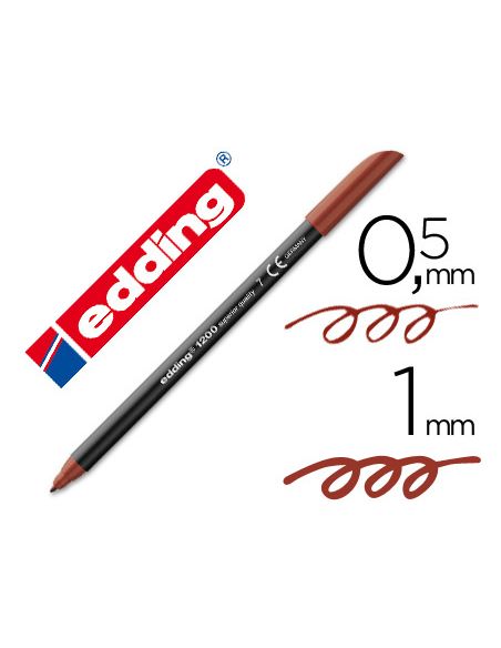 Rotulador Marron  Edding Punta Fibra 1200 N.7 Punta Redonda 0.5 Mm