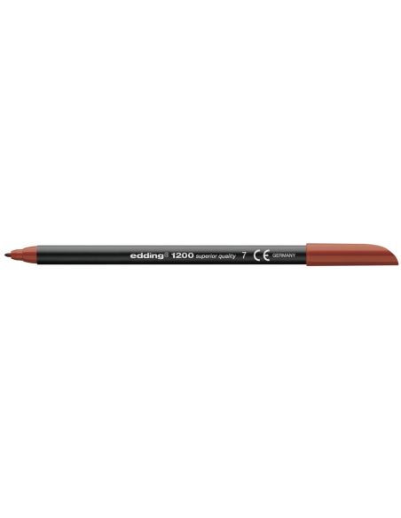 Rotulador Marron  Edding Punta Fibra 1200 N.7 Punta Redonda 0.5 Mm
