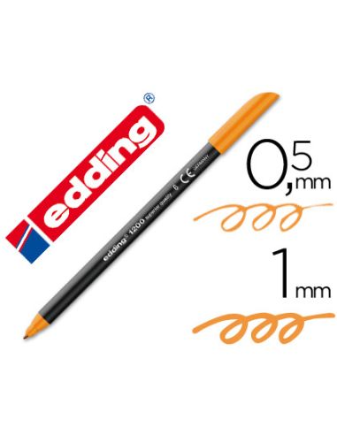 Rotulador Naranja  Edding Punta Fibra 1200 N.6 Punta Redonda 0.5 Mm
