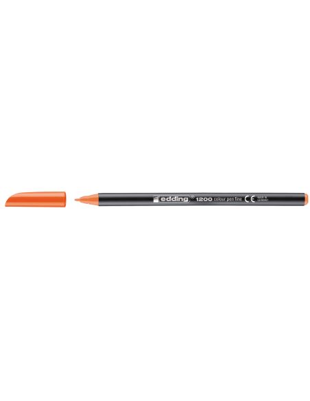 Rotulador Naranja  Edding Punta Fibra 1200 N.6 Punta Redonda 0.5 Mm