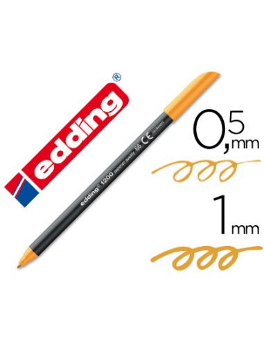 Rotulador  Naranja Neon Edding Punta Fibra 1200 N.66 Punta De Fibra 0,5 Mm