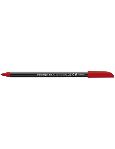 Rotulador Edding Punta Fibra 1200 Rojo Ingles N.28 Punta Redonda 0.5 Mm