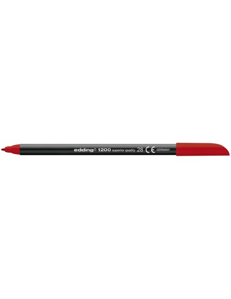 Rotulador Edding Punta Fibra 1200 Rojo Ingles N.28 Punta Redonda 0.5 Mm