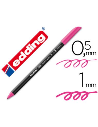 Rotulador Rosa  Edding Punta Fibra 1200 N.9 Punta Redonda 0.5 Mm