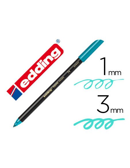 Rotulador Verde Metalizado Edding Punta Fibra 1200  N 74 Punta Redondo 0,5 Mm