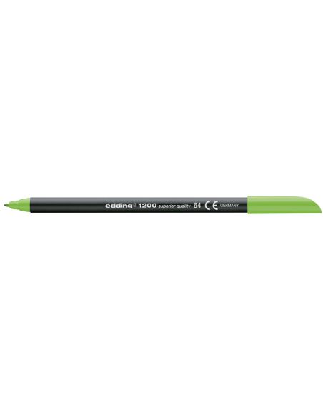 Rotulador Verde Neon Edding Punta Fibra 1200  N.64 Punta De Fibra 0,5 Mm