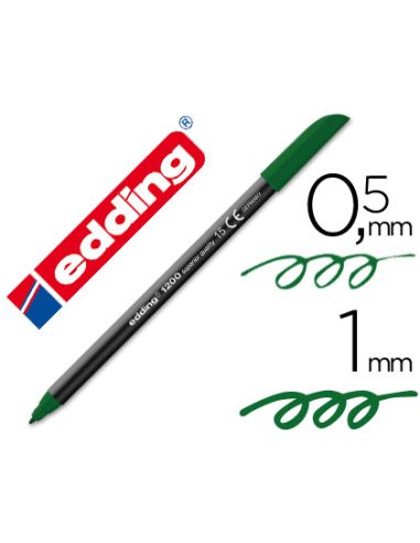 Rotulador Verde Oliva Edding Punta Fibra 1200  N.15 Punta Redonda 0.5 Mm