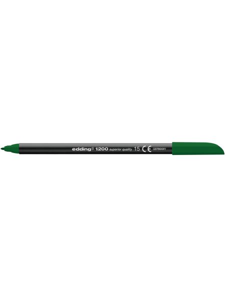 Rotulador Verde Oliva Edding Punta Fibra 1200  N.15 Punta Redonda 0.5 Mm