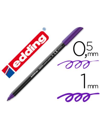 Rotulador Edding Punta Fibra 1200 Violeta N.8 Punta Fibra 0.5 Mm