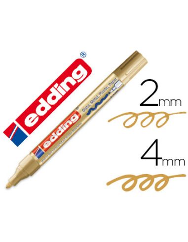 Rotulador Oro  Edding Punta Fibra 750 Punta Redonda 2-4 Mm