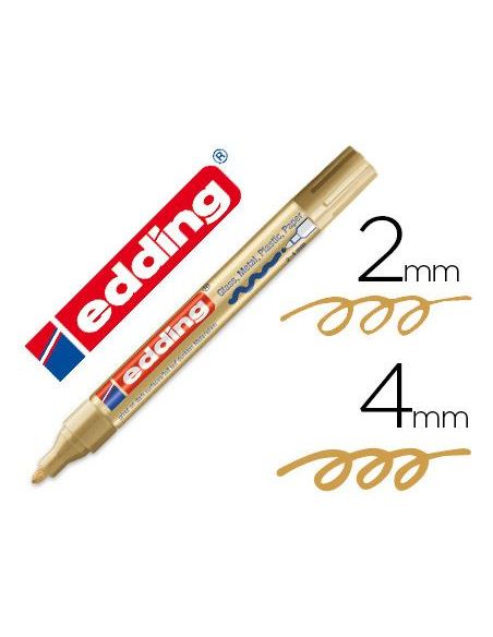 Rotulador Oro  Edding Punta Fibra 750 Punta Redonda 2-4 Mm