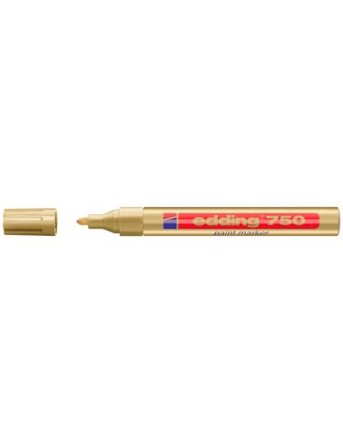 Rotulador Oro  Edding Punta Fibra 750 Punta Redonda 2-4 Mm