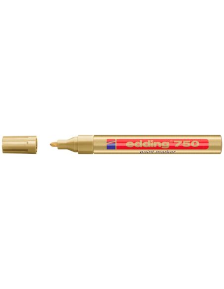 Rotulador Oro  Edding Punta Fibra 750 Punta Redonda 2-4 Mm