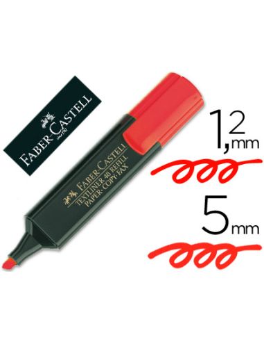 Rotulador Rojo Faber Castell Fluorescente Textliner 48