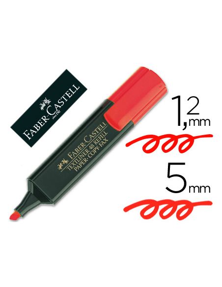 Rotulador Rojo Faber Castell Fluorescente Textliner 48