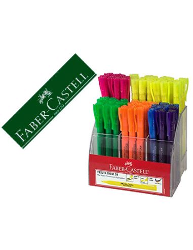 Rotulador Faber Castell Fluorescente Textliner 38 Expositor 54 Unidades Colores Surtidos