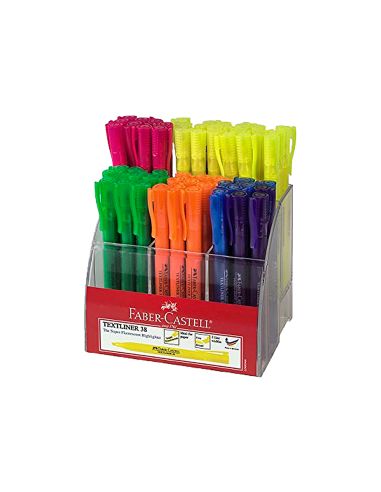 Rotulador Faber Castell Fluorescente Textliner 38 Expositor 54 Unidades Colores Surtidos
