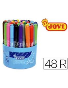 Rotulador Jovi Maxi 13 Mm Bote De 48 Unidades 12 Colores4 Unidades De Cada Color