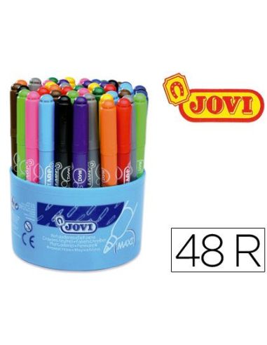 Rotulador Jovi Maxi 13 Mm Bote De 48 Unidades 12 Colores4 Unidades De Cada Color|Libreriasalesiana