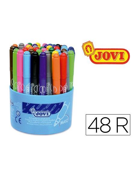 Rotulador Jovi Maxi 13 Mm Bote De 48 Unidades 12 Colores4 Unidades De Cada Color|Libreriasalesiana