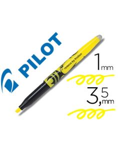 Rotulador Pilot Frixion Light Fluorescente Borrable Punta Defibra Color Amarillo