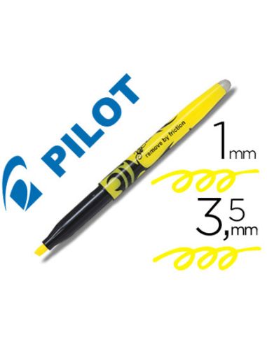 Rotulador Pilot Frixion Light Fluorescente Borrable Punta Defibra Color Amarillo
