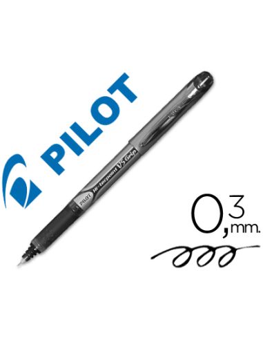 Rotulador Negro  Pilot Punta Aguja V-5 Grip 0.5 Mm