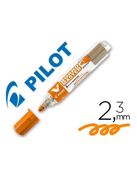 Rotulador Naranja  Pilot V Board Master Para Pizarra Blanca Tinta Liquida Trazo 2,3Mm