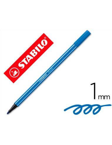 Rotulador Stabilo Acuarelable Pen 68 Azul Marino Punta Gruesa 1Mm