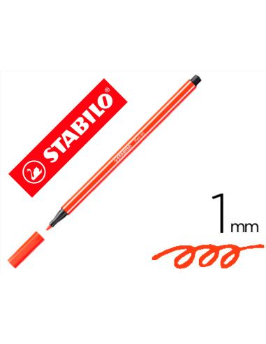Rotulador Stabilo Acuarelable Pen 68 Bermellon Punta Gruesa 1Mm